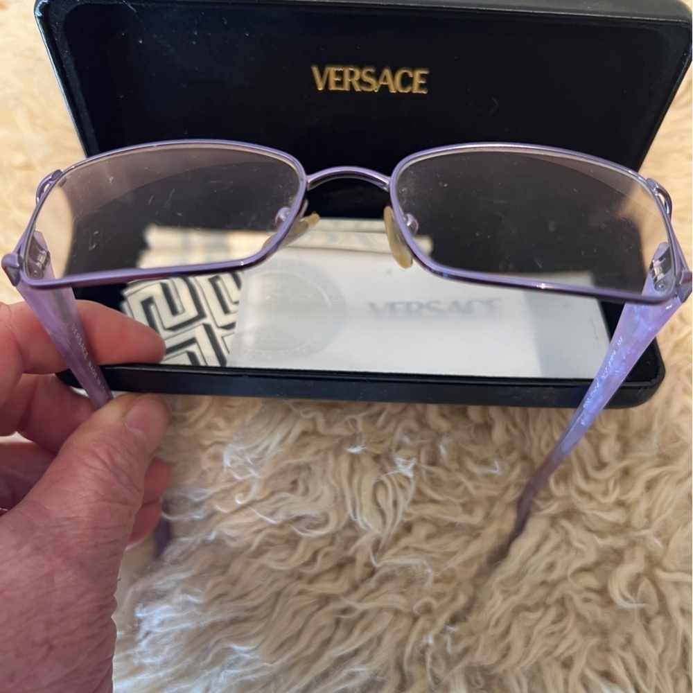 VERSACE Lavender metal Frames w/Plastic Arms. Medusa Logo at temples